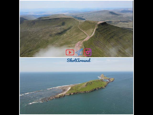 The Beauty of Pen Y Fan, Brecon Beacons & Rhossili Bay from the Air | 4K Drone | Wales, UK