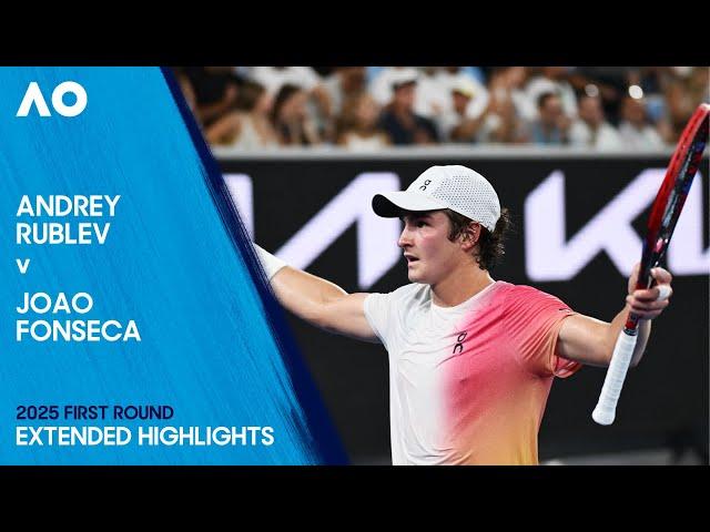 Andrey Rublev v Joao Fonseca Extended Highlights | Australian Open 2025 First Round