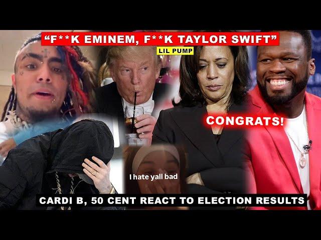 “F**k Eminem & Taylor Swift” Lil Pump Goes Off After Election, 50 Cent Reacts, Cardi B Reacts