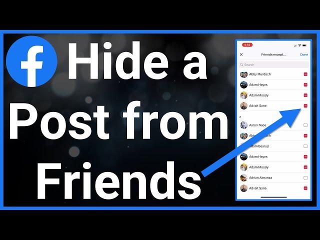 How To Hide Posts From Friends On Facebook