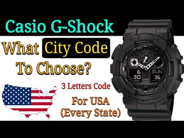 Casio G-Shock USA | What City Code To Choose? | Statewise Time Zone Settings 