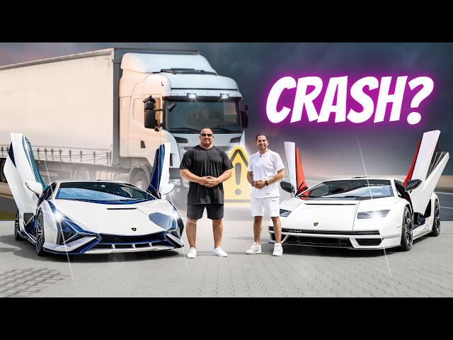 Fast 3 Mio Euro Crash mit LKW  Markus Rühl ballert den Lamborghini Sian auf der Autobahn️