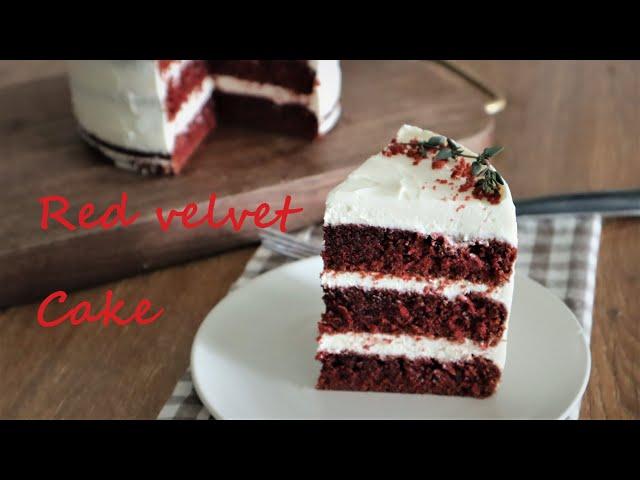 "Red velvet cake" recipe with perfect texture and sweetness.