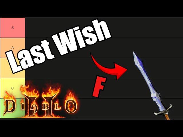 Diablo 2 Runeword Weapons Ranked: The Ultimate Tier List