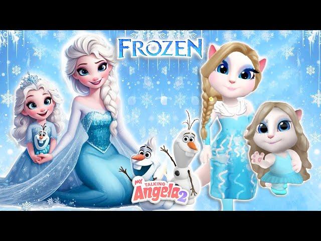 My talking Angela 2 | Mothersday | Frozen | Elsa and her daughter | new update | cosplay