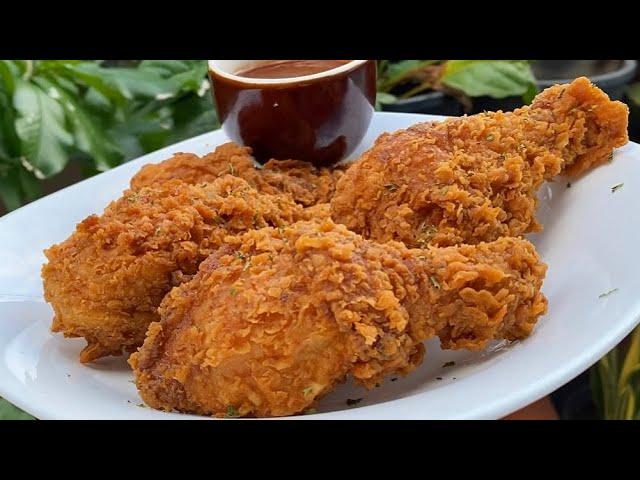 Crispy Fried Chicken, Flavorful & Delicious! (No Milk, No Egg)