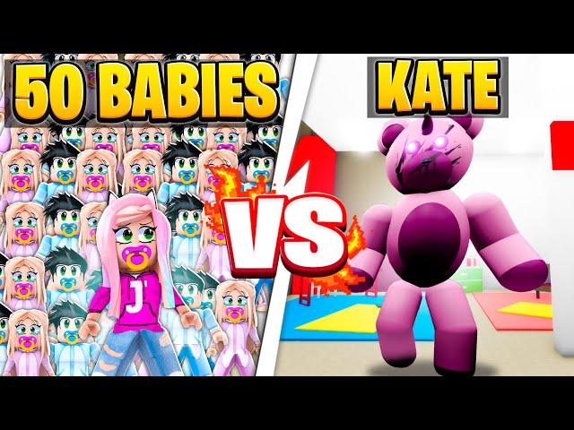 Kate Became Teddy VS 50 Players! 