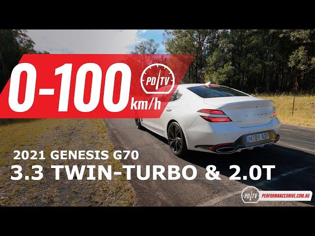 2021 Genesis G70 (3.3T & 2.0T) 0-100km/h & engine sound