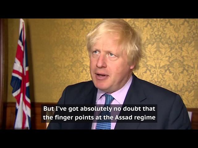 Britain's Boris Johnson confident chemical attack in Syria was Assad regime