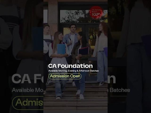 Latest CA Foundation Classes- Online + Offline Mode Available! Book your slow now!