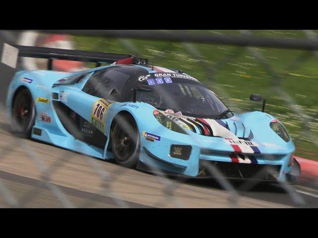 Glickenhaus SCG 004C 'GT3' Racing at the Nürburgring - 6.2L GM V8 Pure Sound!