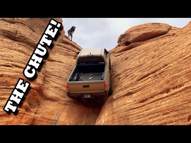 The Chute! 2018 Toyota Tacoma .... The scariest trail feature I've ever done!