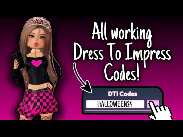 ALL WORKING CODES IN DRESS TO IMPRESS ROBLOX  | DTI Roblox 