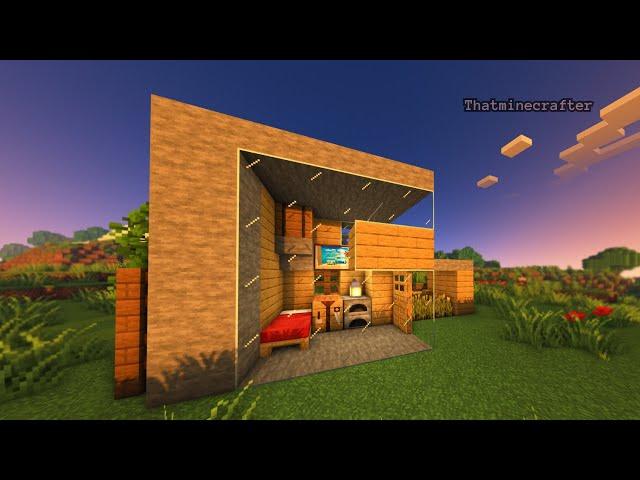 Minecraft : How To Build a Small Survival House | Easy