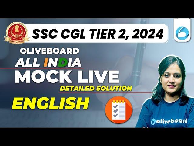 Oliveboard 7 - 8 Dec SSC CGL Tier 2 Live Mock Test With Solutions | SSC CGL English Mock Test