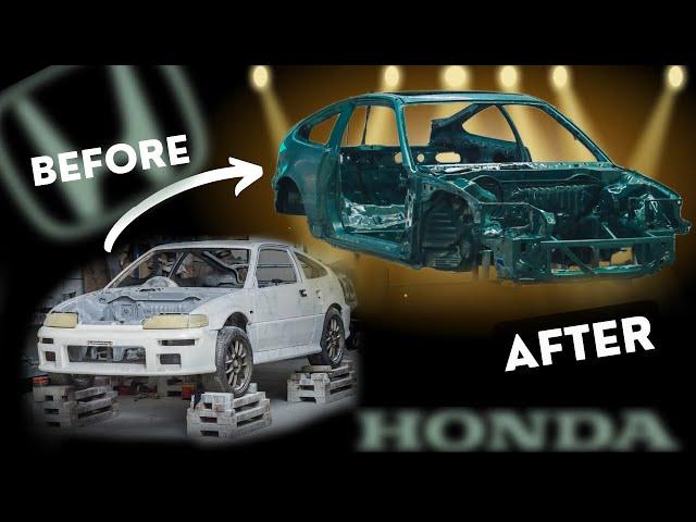 Restoration & Repaint Honda CRX in 10 minutes