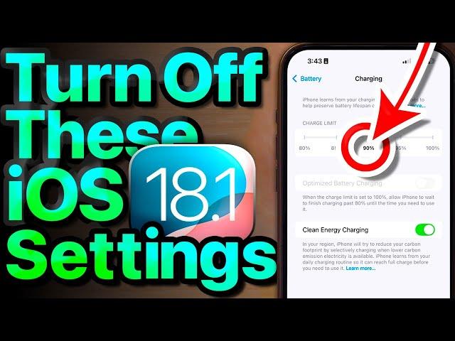 iOS 18.2 Settings To Turn OFF Now! (Important!)