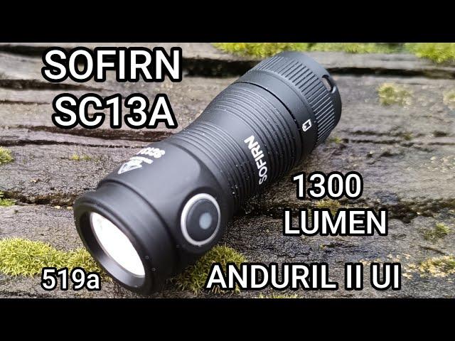 Sofirn SC13A Led Taschenlampe 519a 1300 Lumen Anduril II UI Review Test Flashlight Beamshots