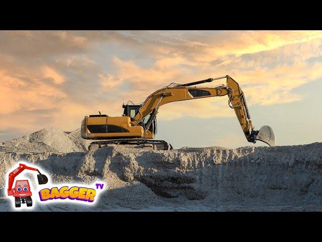 Tolle Bagger für Kinder | Zahlen lernen, Baustellen entdecken, Farben lernen | Bagger TV