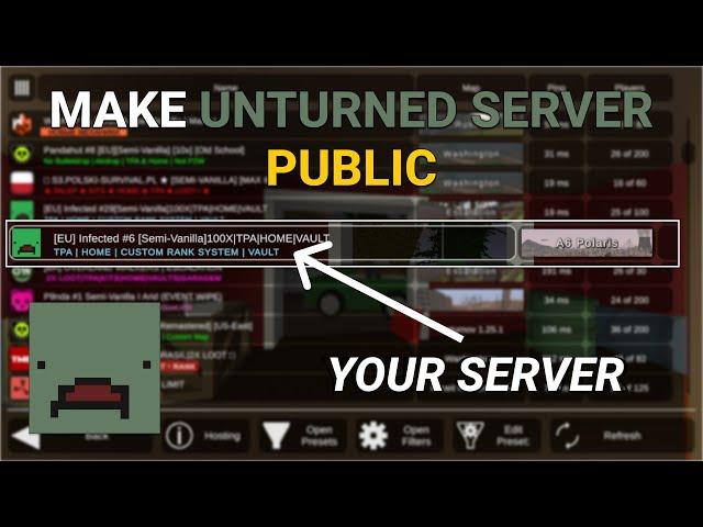 How to Make Unturned Server Public