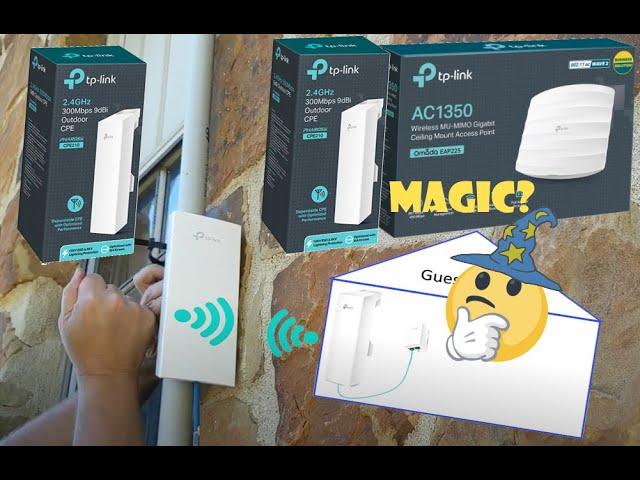 Point to Point longe range wireless bridge install TP LINK