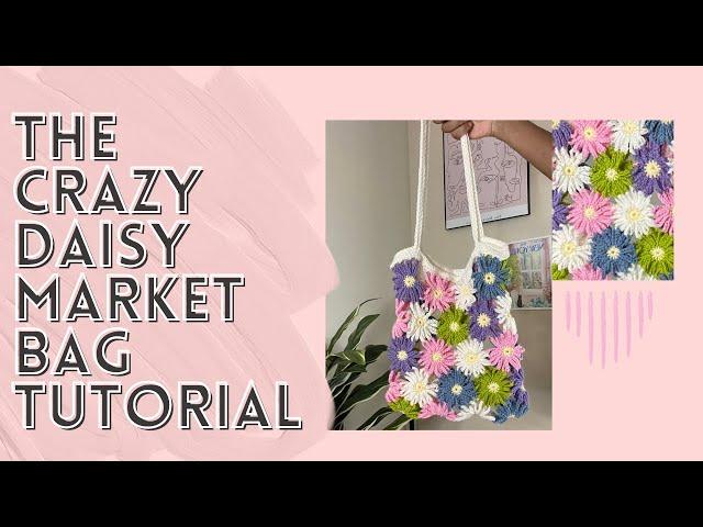 how to: The Crazy Daisy Market Bag Tutorial | Crochet With Me