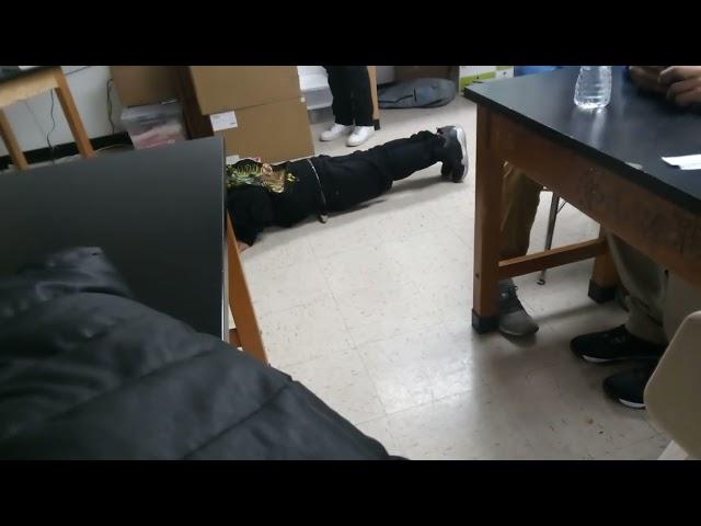 @DJLovesTurbo A Student is doing pushups but I was little late recording