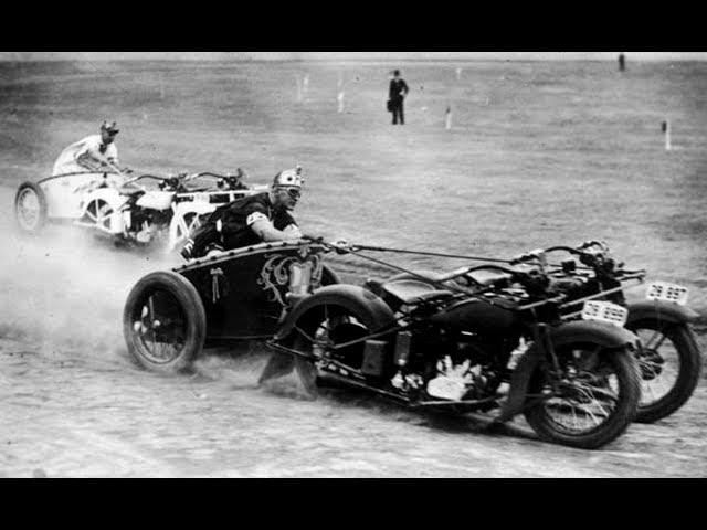 Motorcycle Chariot Race 1920s  -1940s