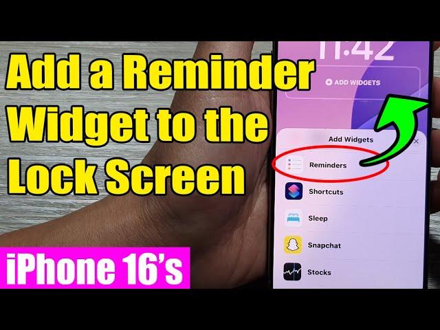  iPhone 16/16 Pro Max: How to Add a Reminder Widget to the Lock Screen