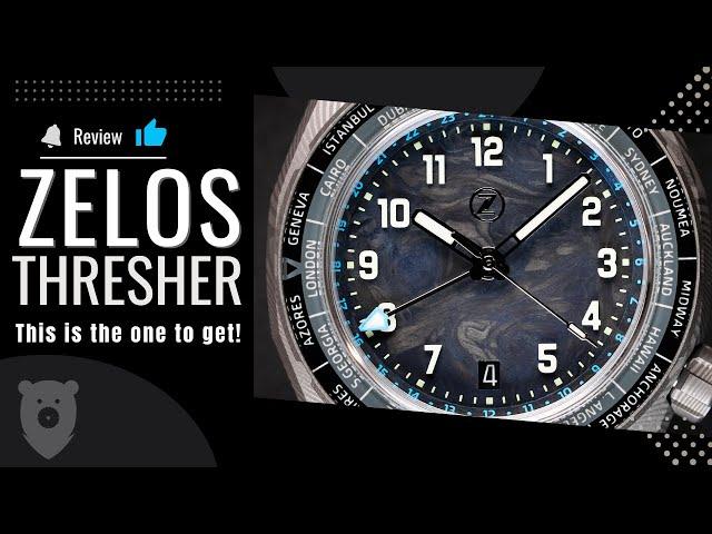 Zelos Thresher Worldtimer Damascus Steel - The Thresher is the ONE!