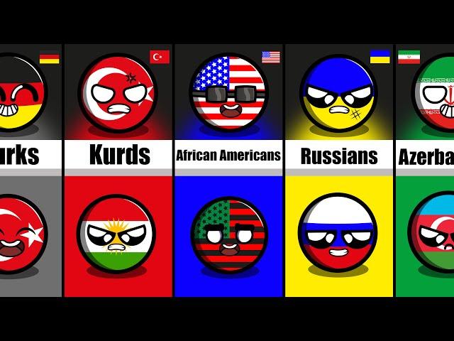 Second largest ethnicity in each country #countryballs