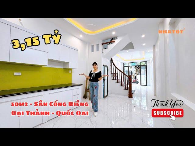 Bán nhà Đại Thành 50m2 x 3 Tầng, sân cổng riêng, ô-tô gần nhà | Nhà Tốt