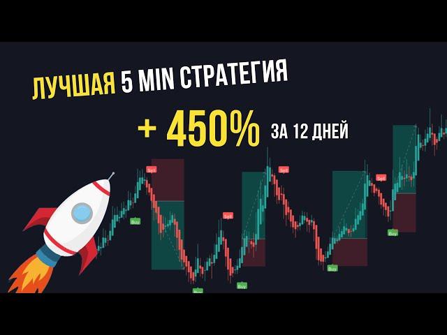 +450% ПРИБЫЛЬ ЗА 12 ДНЕЙ. Стратегия скальпинга по 5 мин BTC