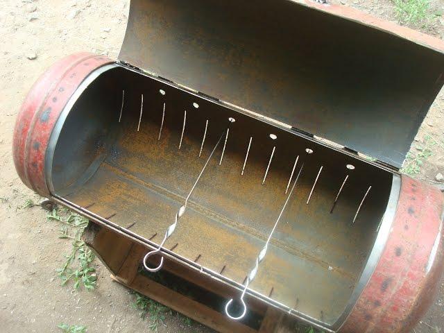 Круче не придумаешь!Мангал из газового баллона за три часа!!!