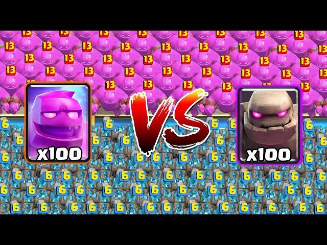 MAX Elixir Golem Vs MIN Golem | Clash Royale Super Challenge #4