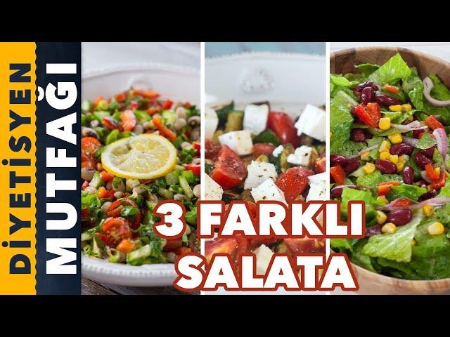 3 FARKLI SALATA TARİFİ | Diyetisyen Mutfağı