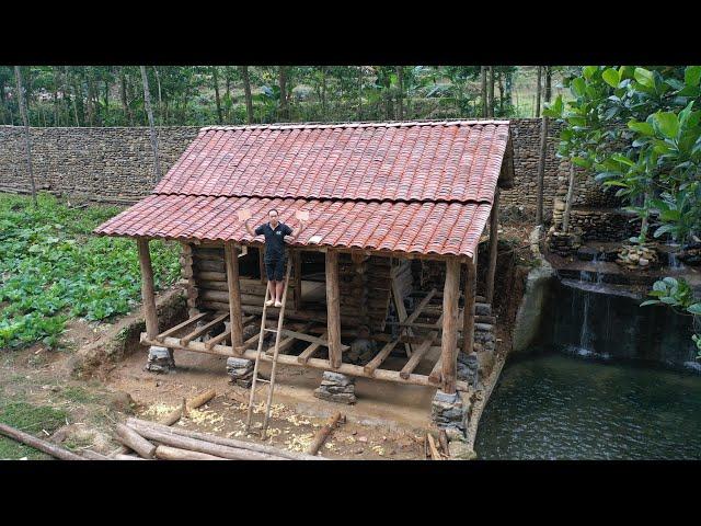 Watch How I Make Clay Tile - roofing - Building a log Cabin (Ep-12)