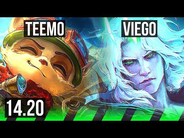 TEEMO vs VIEGO (JGL) | Rank 3 Teemo, 20/2/11, Legendary, 1000+ games | EUW Master | 14.20