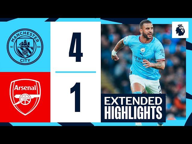 EXTENDED HIGHLIGHTS | Man City 4-1 Arsenal | De Bruyne, Stones & Haaland Goals!