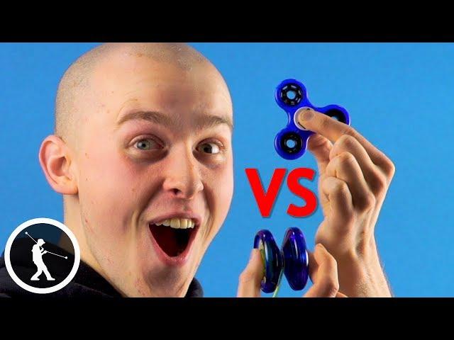 Fidget Spinner Tricks VS. Pro Yoyo Tricks - Battle Video