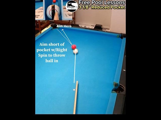Aiming Pool shots with outside spin (Free Pool Lessons)