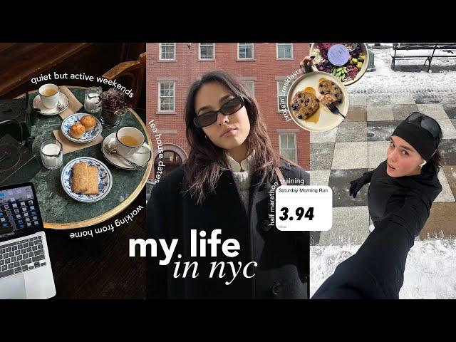 new york city diaries | work events, snowy runs & friends