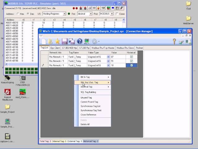 WinTr Scada Tutorial - 1 Step by Step First Project