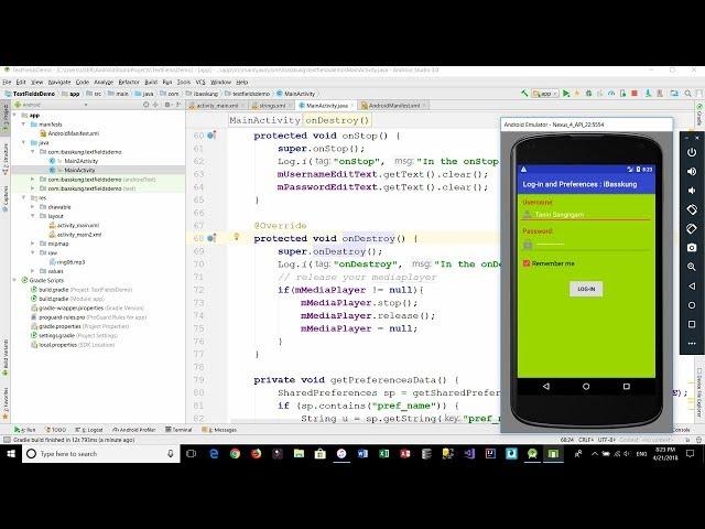 Android Login Activity and Play Sound (MediaPlayer) - iBasskung Tutorial