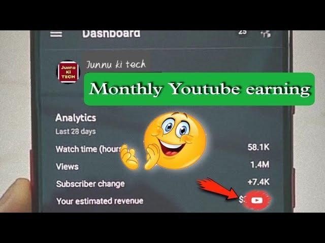 Junnu ki tech earning | Junnu ki tech yputube earning  |junnu ki tech monthly income | #short