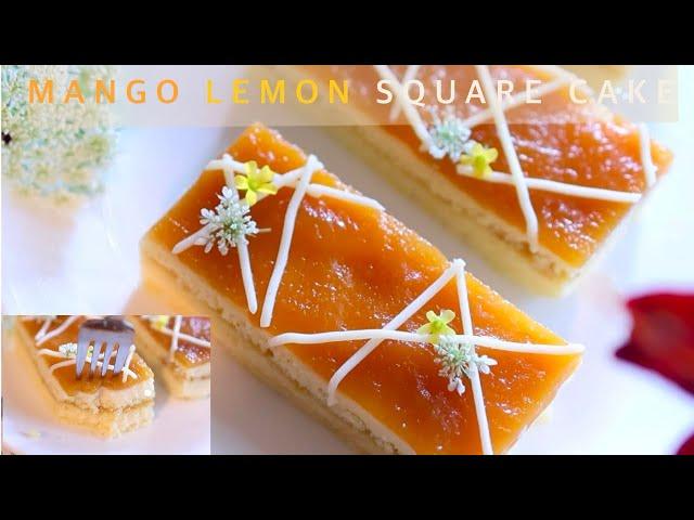 레몬잼이 있다면 이렇게 활용해보세요~/How to make square cake of mango and lemon jam