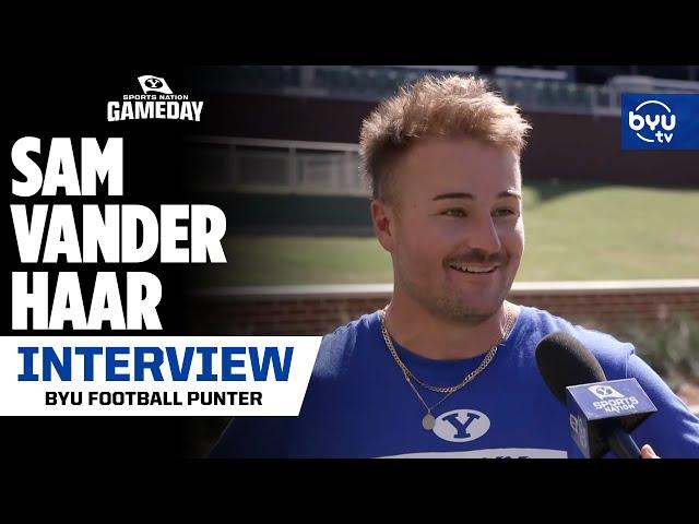 Sam Vander Haar on the fake punt and just being one of the guys as an Australian | BYUtv postgame