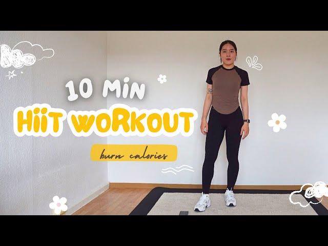 10 min HIIT to BURN FAT at home //No Equipment (Burn ~80-100 calories)