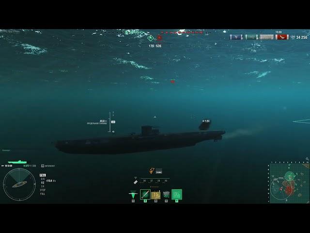 World of Warships Подводная лодка U-69, никто от нее не уйдет, не крейсер и не линкор))