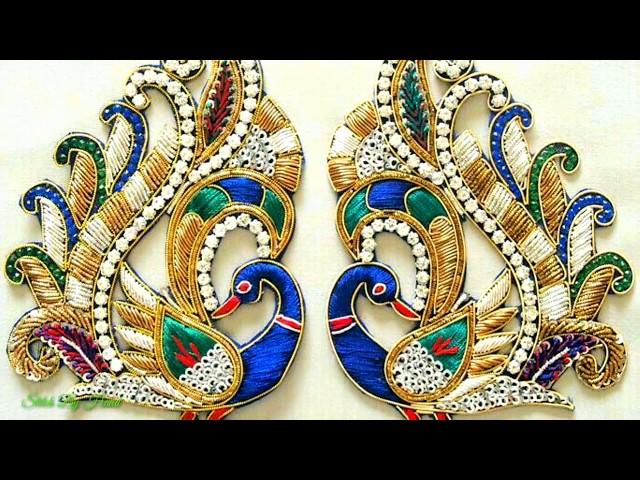 Hand Embroidery : Peacock Embroidery Designs | Beautiful Embroidery peacock designs